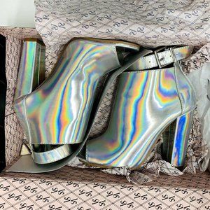 Victoria's Secret Holographic Bootie Heels size 6